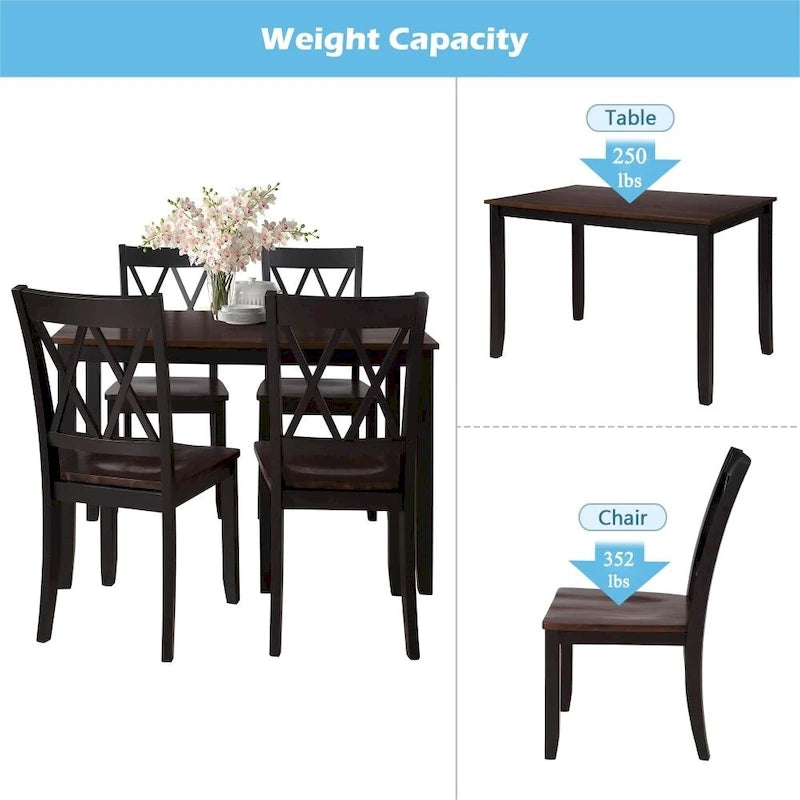 Ensemble table et 5 chaises de salle à manger, Ensemble table de cuisine pour la maison