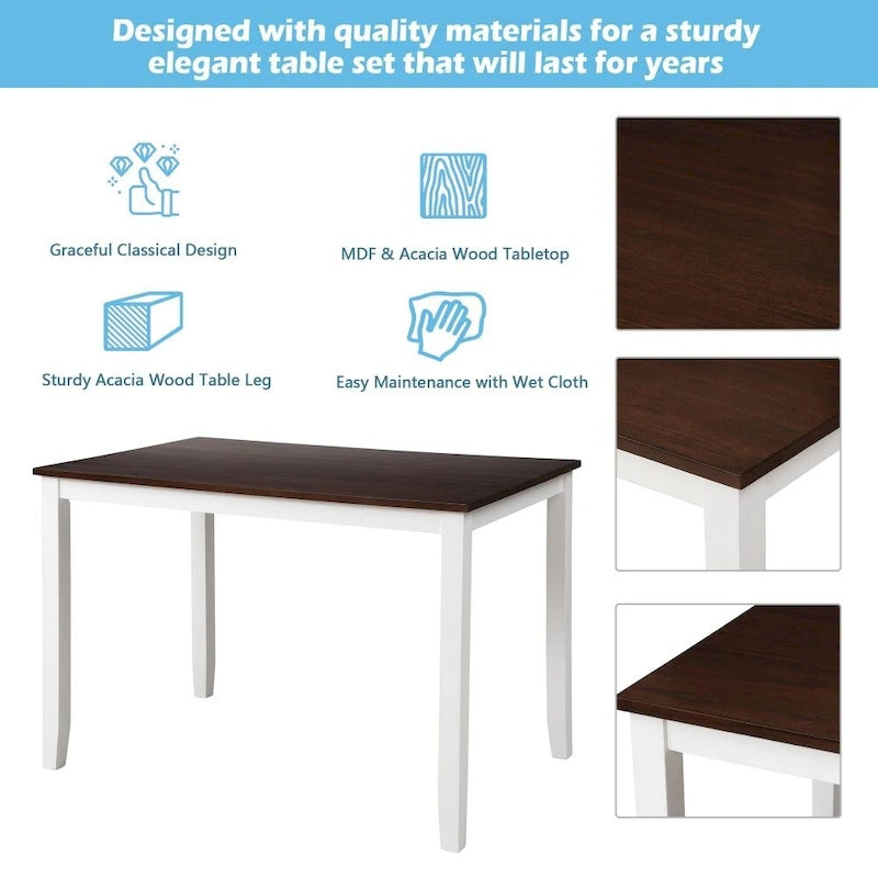 Ensemble table et 5 chaises de salle à manger, Ensemble table de cuisine pour la maison