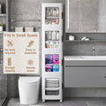 Javlergo 65 Poubelle de rangement étroite et haute, meuble de rangement de cuisine pliable à 4 niveaux, organisateur de garde-manger autoportant