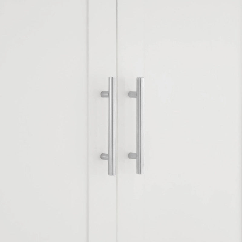 Armoire de rangement de salle de bain en MDF de 67 po de hauteur avec 4 portes et étagères réglables - 28 X 67