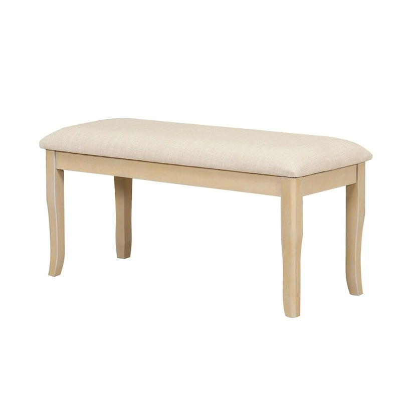 Ensemble de salle à manger 6 pièces avec table extensible 78" à tréteaux, chaises et banc