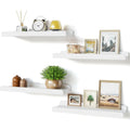 Étagères flottantes murales blanches (lot de 4), 39,6 cm