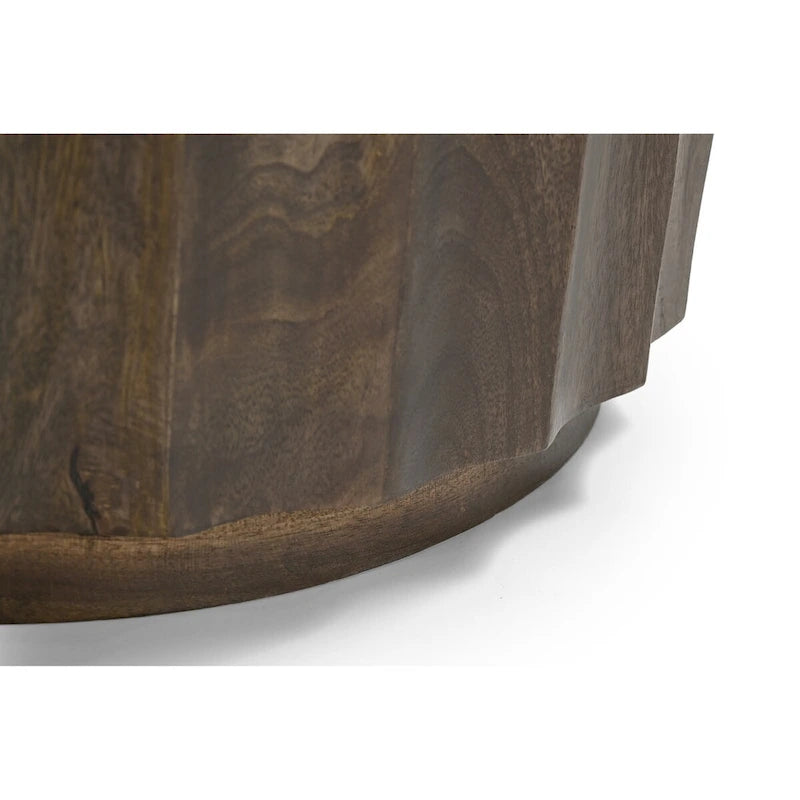 Table d'appoint ronde en bois massif Sydney