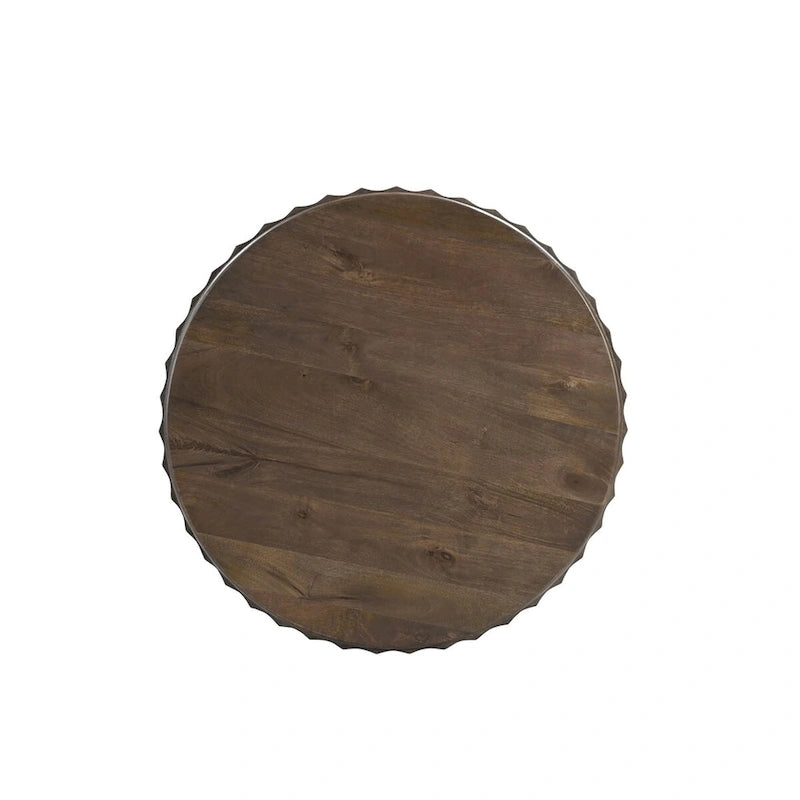 Table d'appoint ronde en bois massif Sydney
