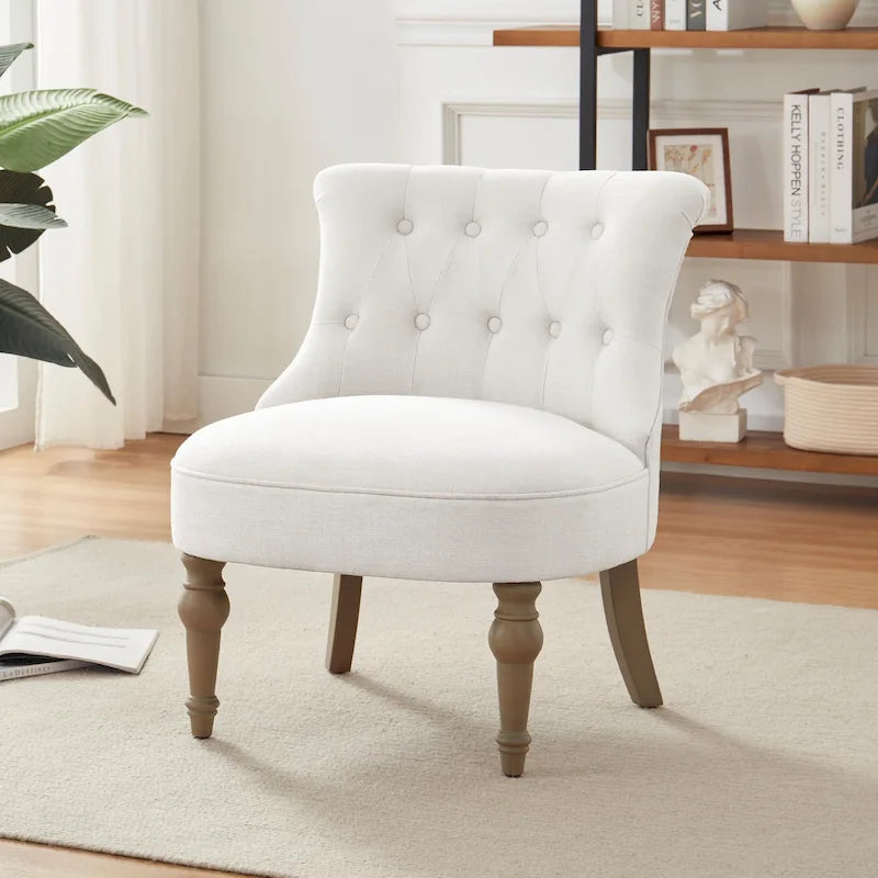 Fauteuil d'appoint confortable sans accoudoirs pour le salon