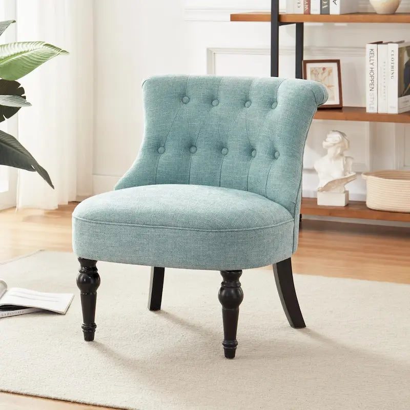 Fauteuil d'appoint confortable sans accoudoirs pour le salon