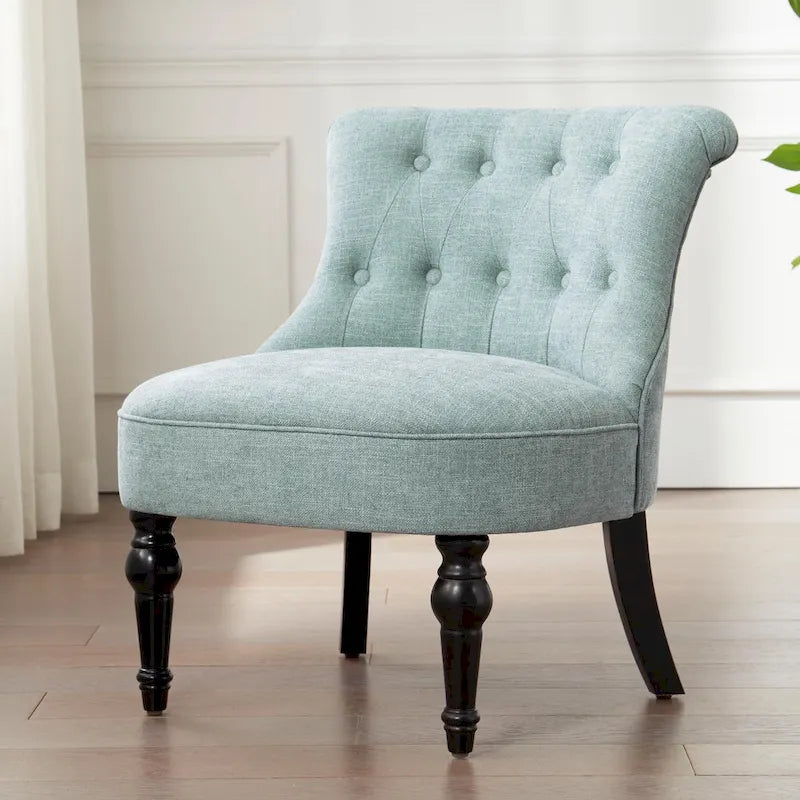 Fauteuil d'appoint confortable sans accoudoirs pour le salon