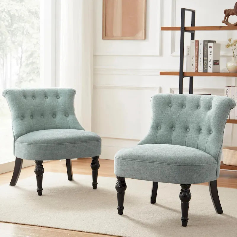 Fauteuil d'appoint confortable sans accoudoirs pour le salon