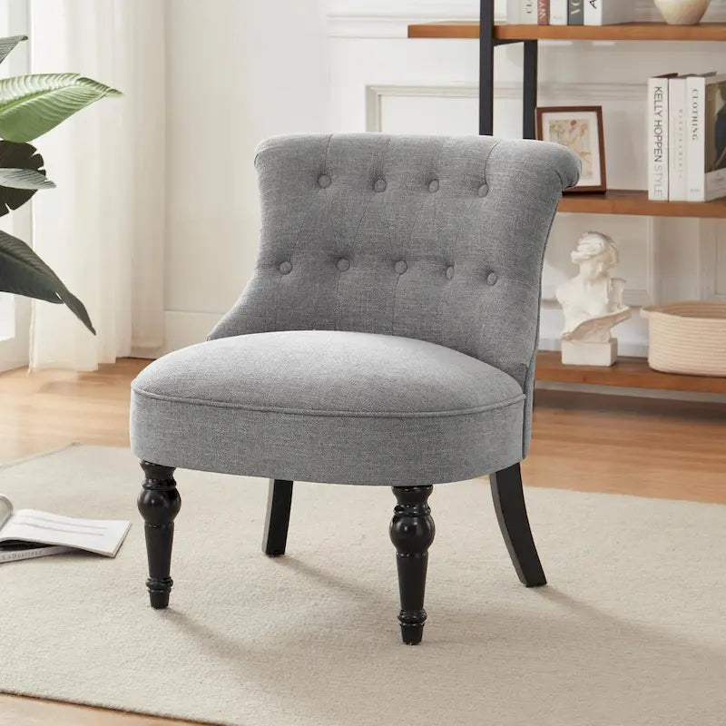 Fauteuil d'appoint confortable sans accoudoirs pour le salon