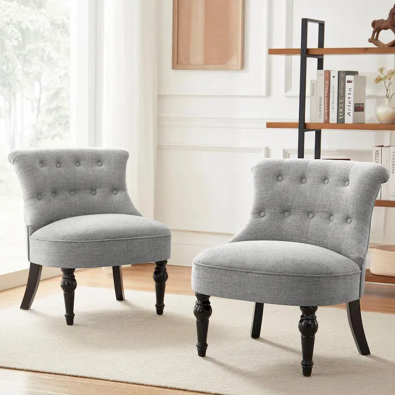 Fauteuil d'appoint confortable sans accoudoirs pour le salon