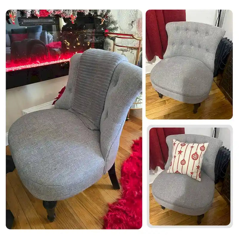 Fauteuil d'appoint confortable sans accoudoirs pour le salon