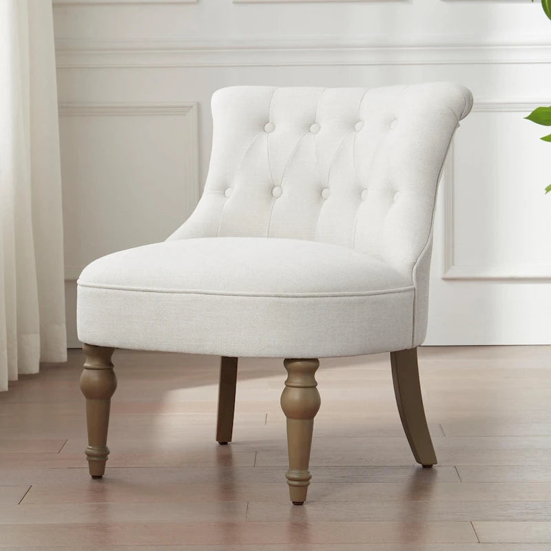 Fauteuil d'appoint confortable sans accoudoirs pour le salon