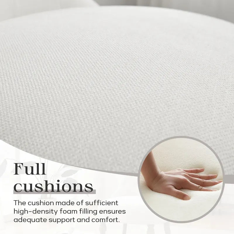 Fauteuil d'appoint confortable sans accoudoirs pour le salon