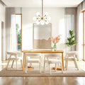 Table à manger en bois massif Middlebrook avec pieds géométriques