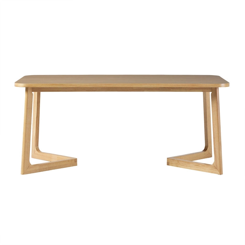 Table à manger en bois massif Middlebrook avec pieds géométriques