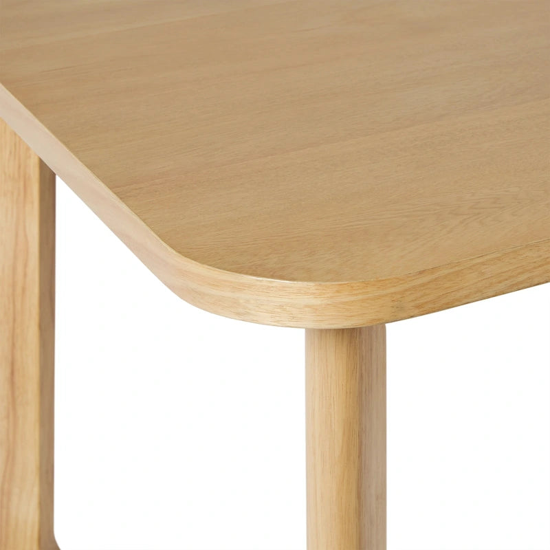 Table à manger en bois massif Middlebrook avec pieds géométriques