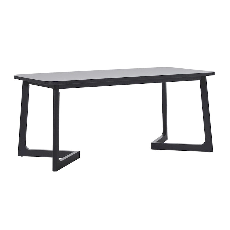 Table à manger en bois massif Middlebrook avec pieds géométriques