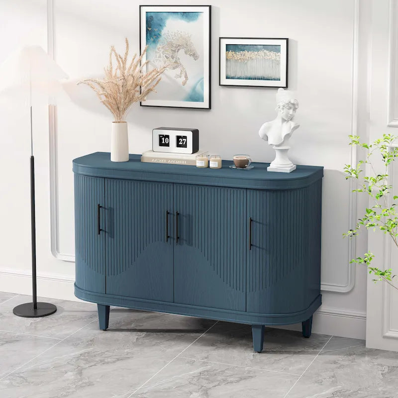 Meuble de rangement décoratif moderne de 120 cm avec étagères réglables