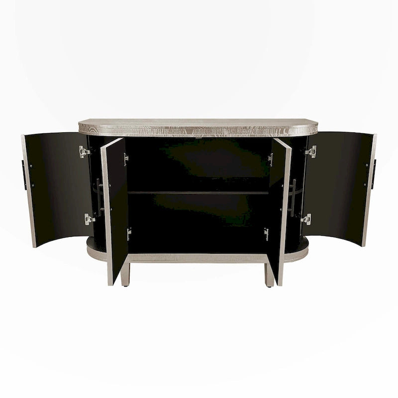 Meuble de rangement décoratif moderne de 120 cm avec étagères réglables