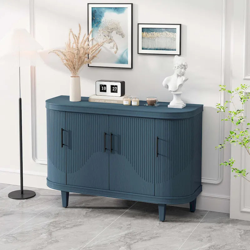 Meuble de rangement décoratif moderne de 120 cm avec étagères réglables