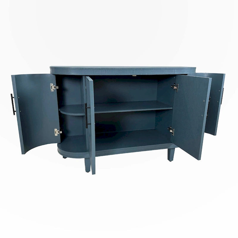 Meuble de rangement décoratif moderne de 120 cm avec étagères réglables