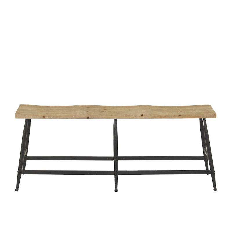 Banc de maison Metal Slim - Marron - Roche River Decor
