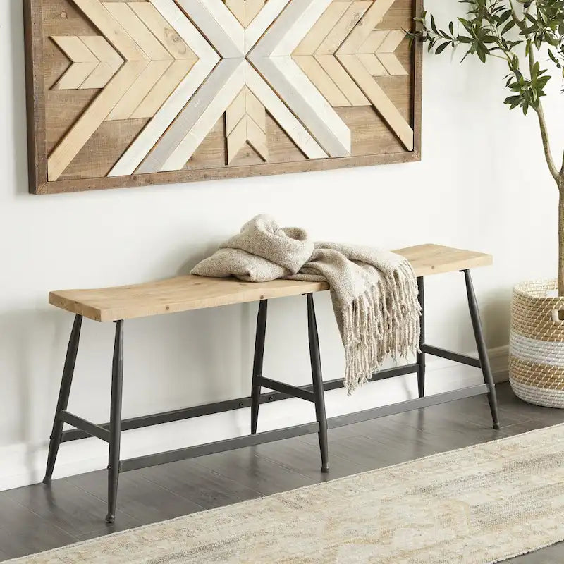 Banc de maison Metal Slim - Marron - Roche River Decor