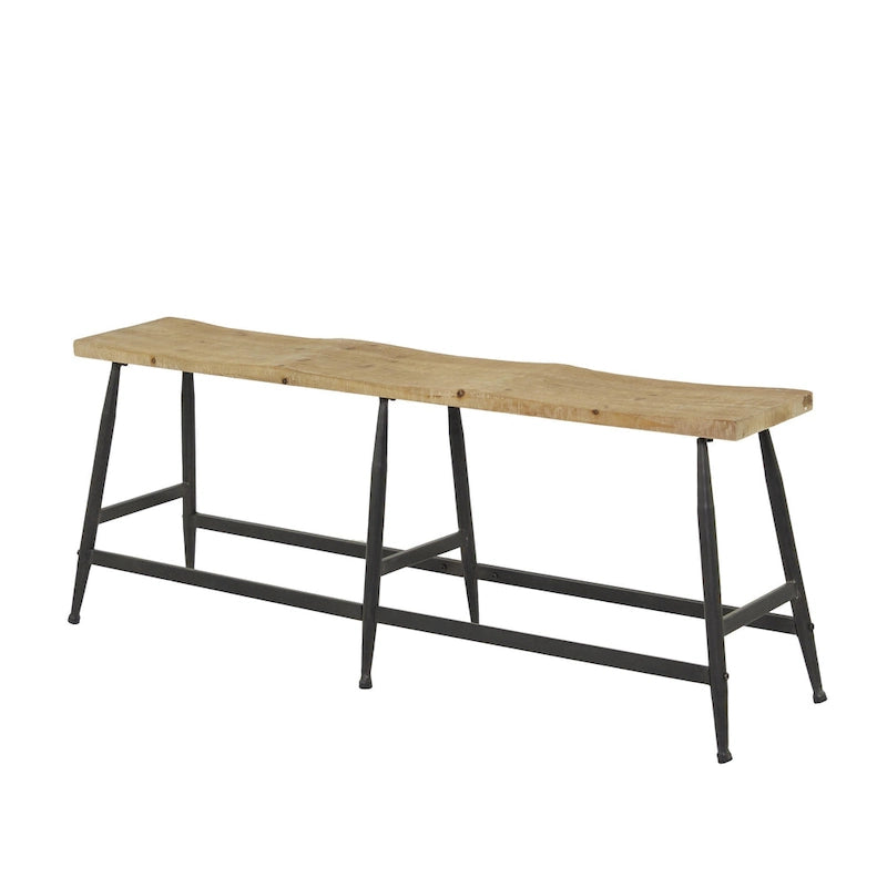 Banc de maison Metal Slim - Marron - Roche River Decor