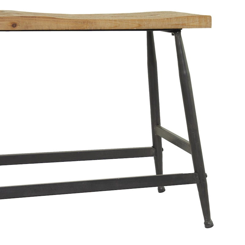 Banc de maison Metal Slim - Marron - Roche River Decor
