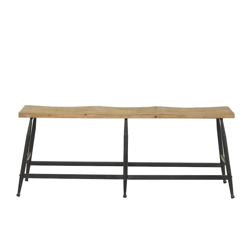 Banc de maison Metal Slim - Marron - Roche River Decor
