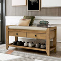 Meuble à chaussures avec assise capitonnée et tiroirs, banc de rangement multifonction pour entrée