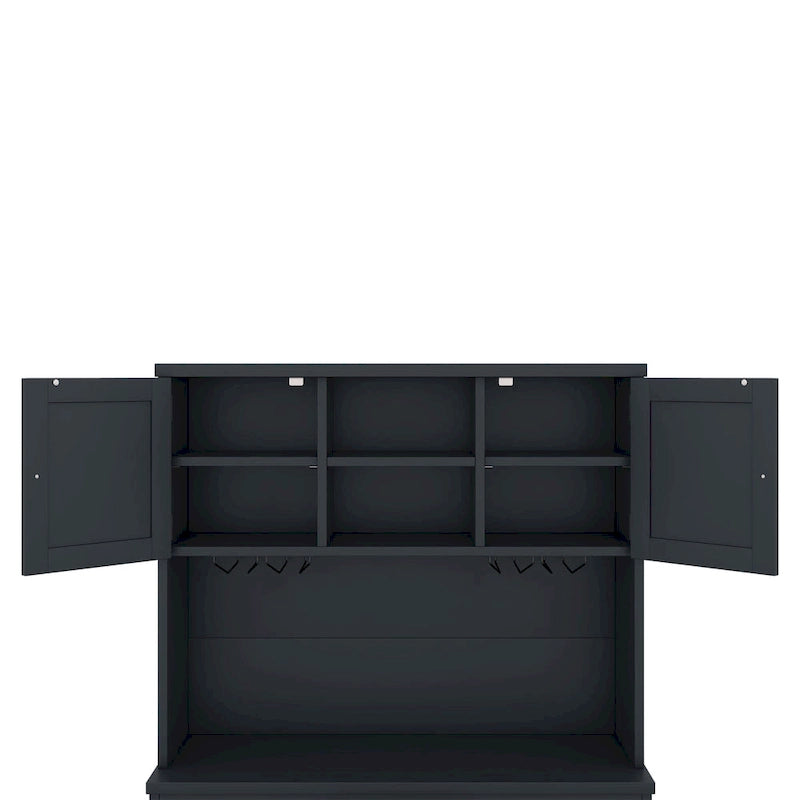 Meuble de rangement pour café, Meuble de cuisine avec rangements, Meuble de bar avec tiroirs, étagères et armoires, Buffet avec porte-bouteilles et verres