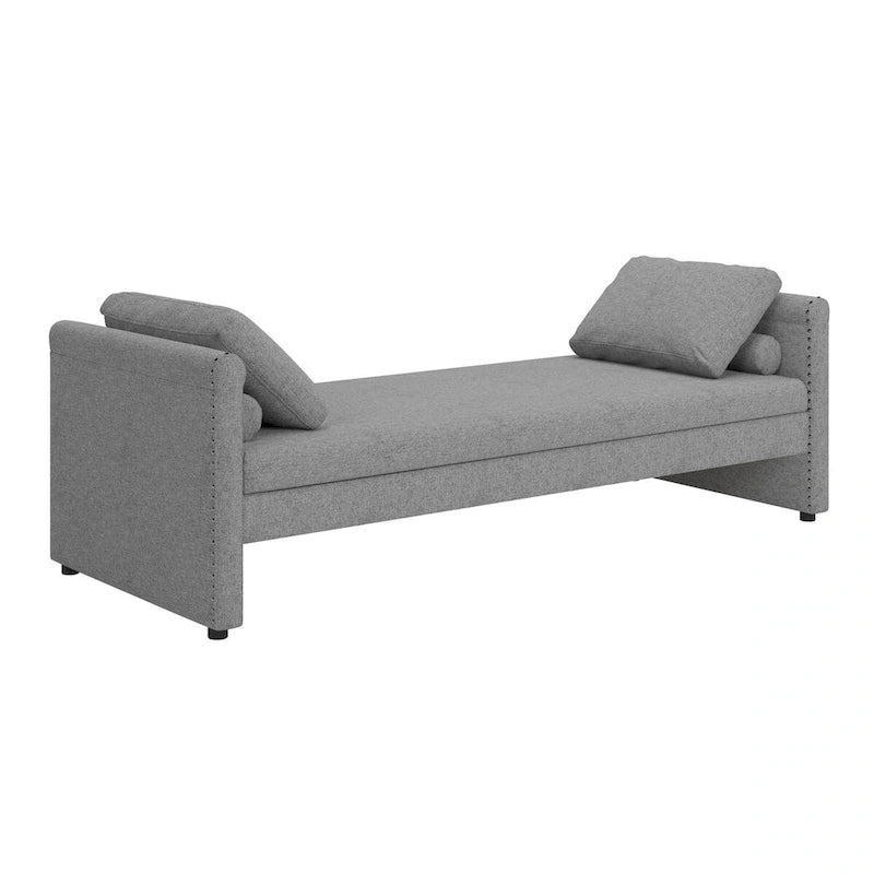 Lit de repos rembourré moderne avec oreillers, petit lit de repos simple