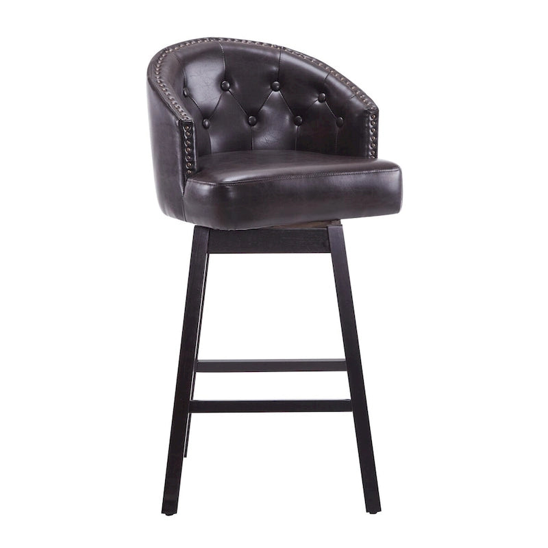 Tabouret de bar pivotant Moore Modern Rubberwood de 33,25 pouces (ensemble de 2) par Christopher Knight Home