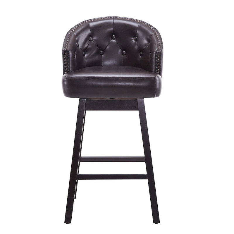 Tabouret de bar pivotant Moore Modern Rubberwood de 33,25 pouces (ensemble de 2) par Christopher Knight Home