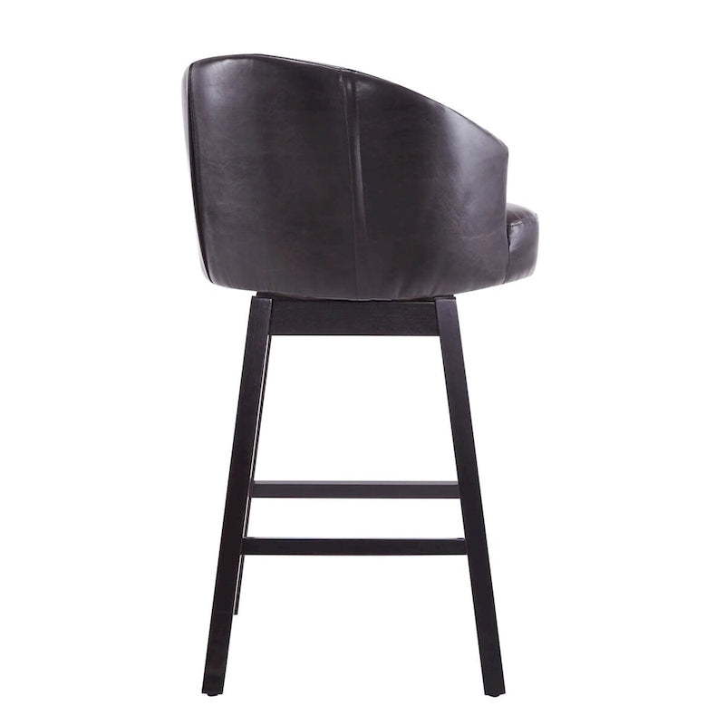 Tabouret de bar pivotant Moore Modern Rubberwood de 33,25 pouces (ensemble de 2) par Christopher Knight Home