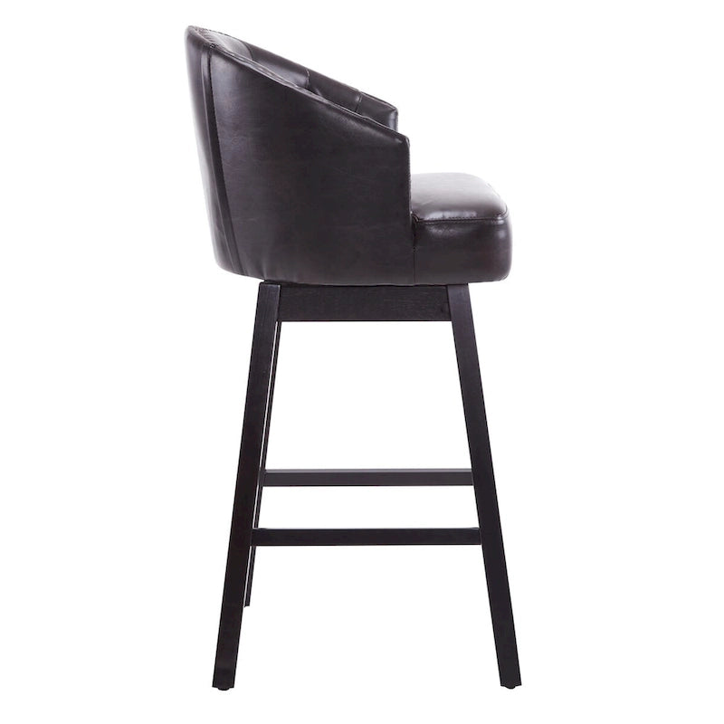 Tabouret de bar pivotant Moore Modern Rubberwood de 33,25 pouces (ensemble de 2) par Christopher Knight Home