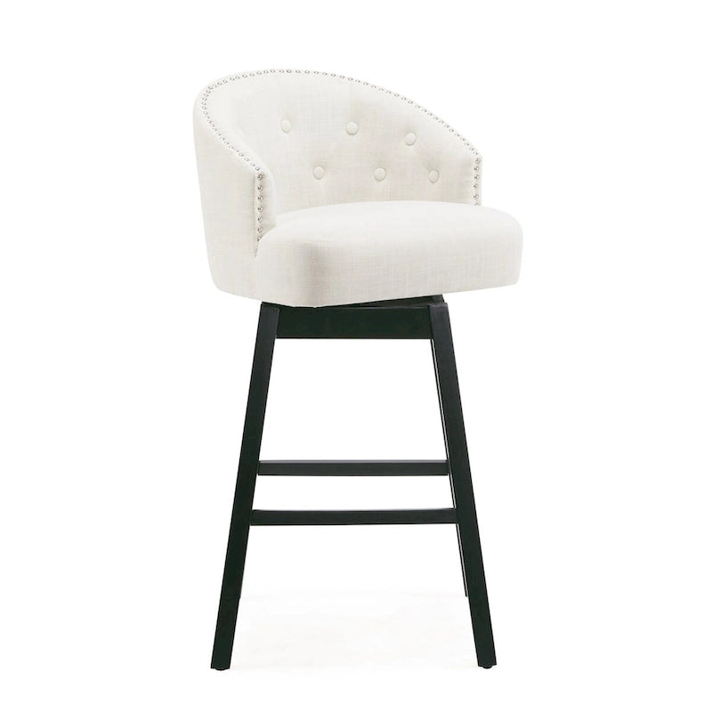Tabouret de bar pivotant Moore Modern Rubberwood de 33,25 pouces (ensemble de 2) par Christopher Knight Home