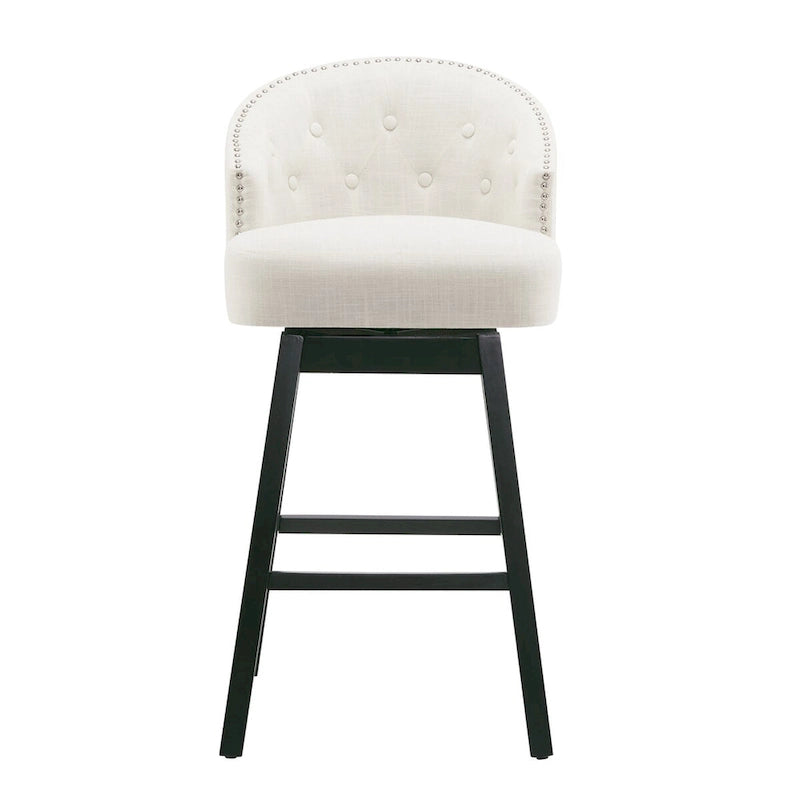 Tabouret de bar pivotant Moore Modern Rubberwood de 33,25 pouces (ensemble de 2) par Christopher Knight Home