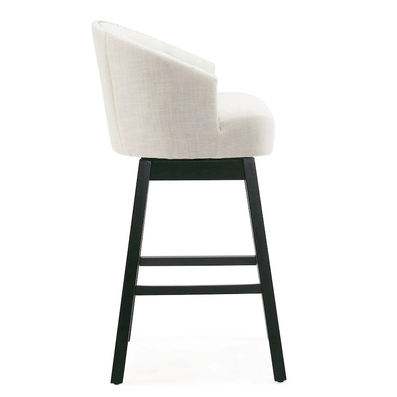 Tabouret de bar pivotant Moore Modern Rubberwood de 33,25 pouces (ensemble de 2) par Christopher Knight Home