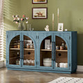 60 buffets de ferme vintage à 4 portes avec grande capacité de rangement, poignées en métal et étagères réglables