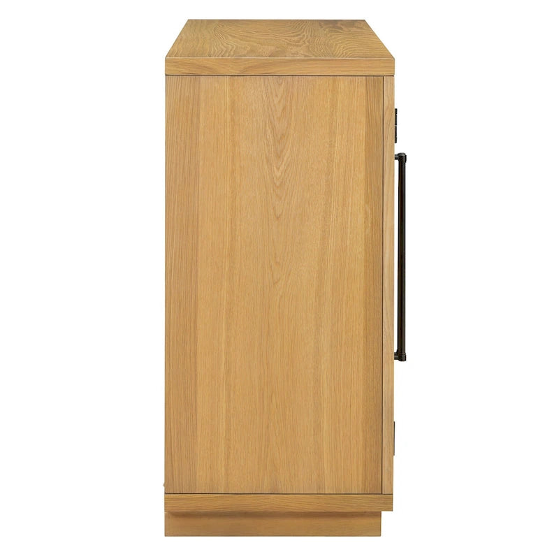 60 buffets de ferme vintage à 4 portes avec grande capacité de rangement, poignées en métal et étagères réglables
