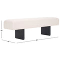 Banc bouclette Safavieh Home Ryer - 60Wx16Dx19H