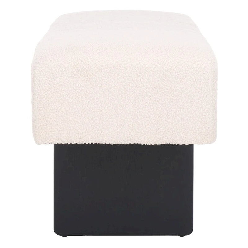 Banc bouclette Safavieh Home Ryer - 60Wx16Dx19H
