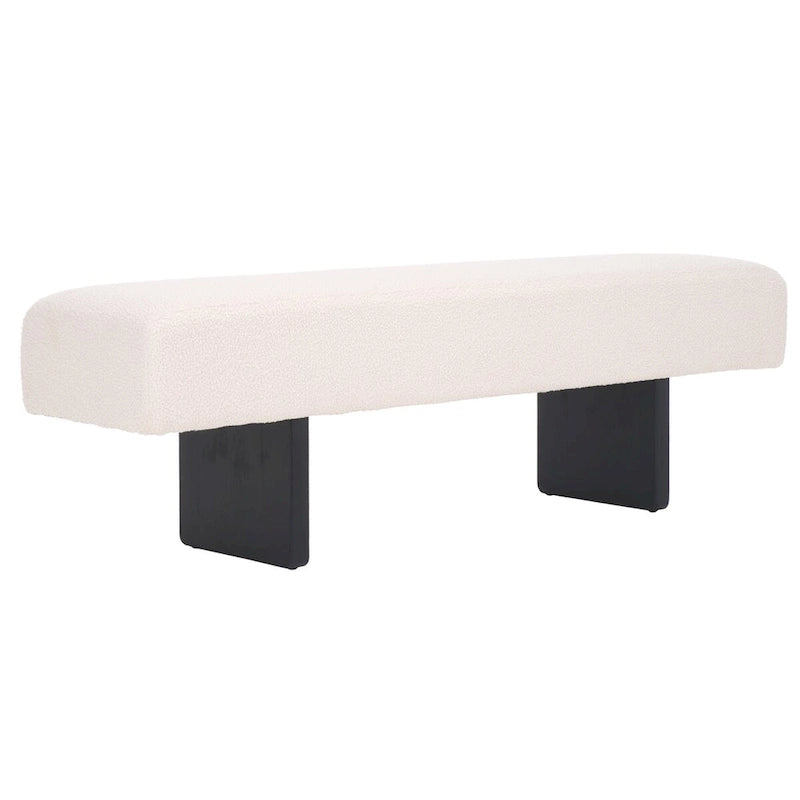 Banc bouclette Safavieh Home Ryer - 60Wx16Dx19H