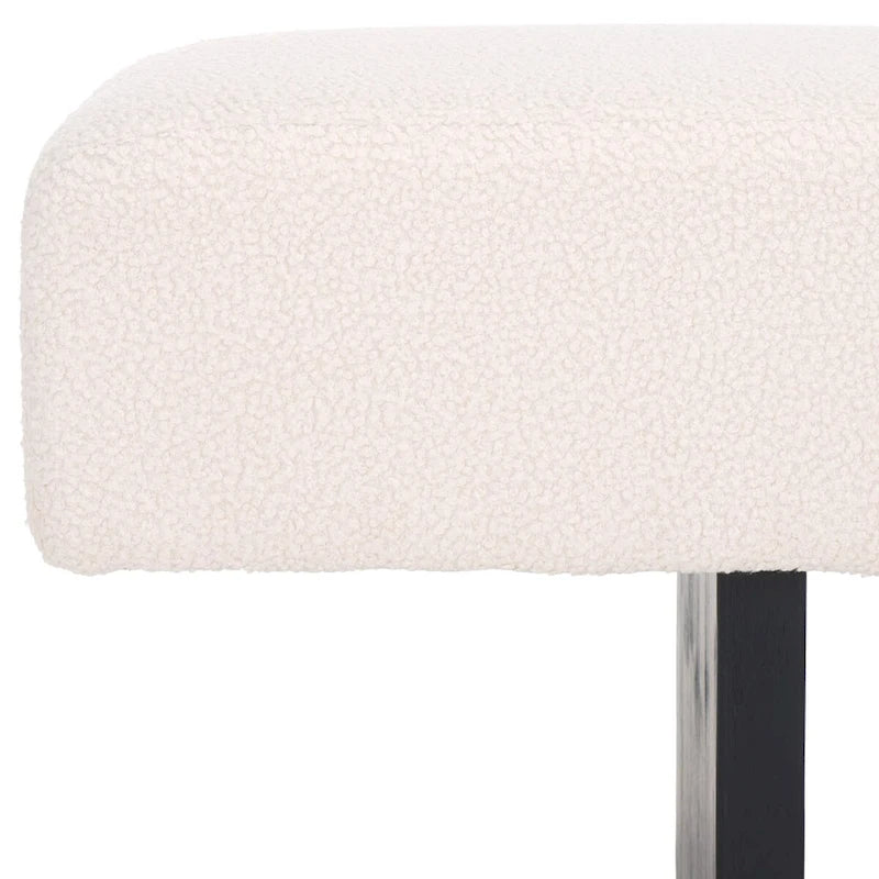 Banc bouclette Safavieh Home Ryer - 60Wx16Dx19H