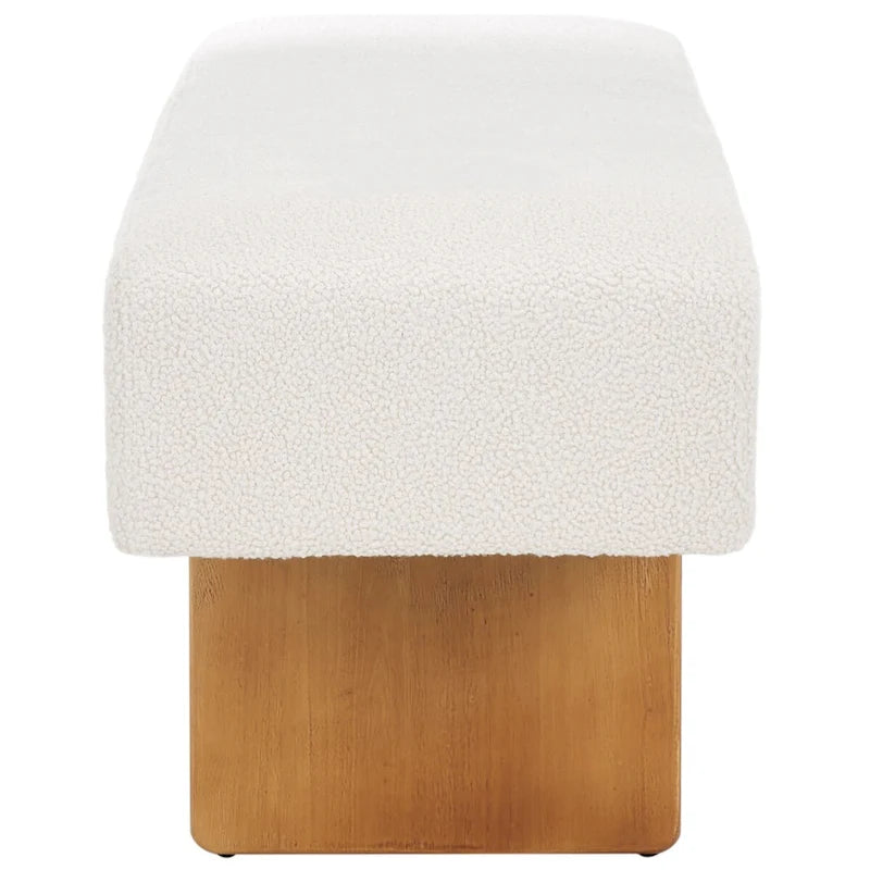 Banc bouclette Safavieh Home Ryer - 60Wx16Dx19H
