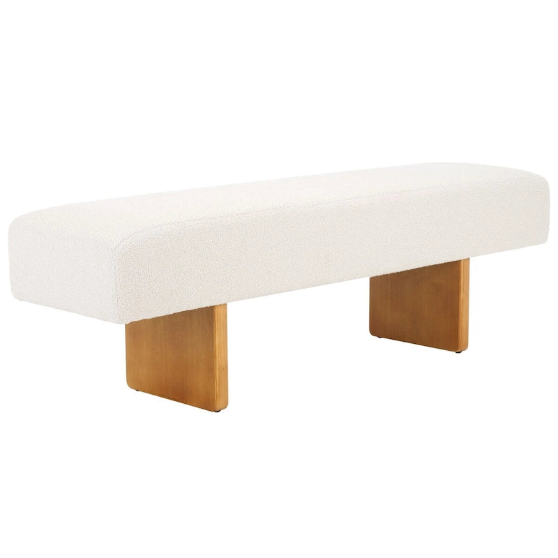 Banc bouclette Safavieh Home Ryer - 60Wx16Dx19H